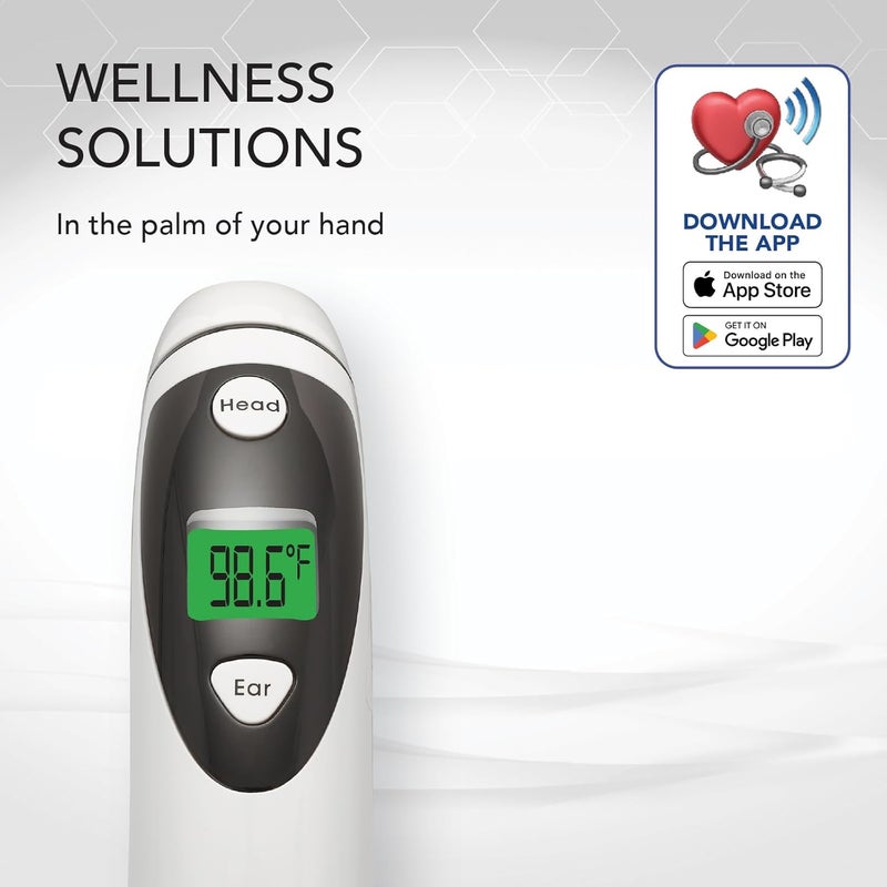 Zewa Infrared Thermometer | Professional Accuracy | Forehead & Ear Non-Touch Measurement | Bluetooth 4.0 | Android & iOS Compatible | Fever Alarm | Free MyHealthConnected App - Image 3
